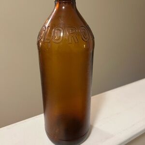 Vintage Clorox Amber Glass Bottle